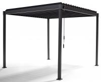 MI Pergola 80 SOLID Lamellen-Dach 8 cm-Alu-Gestell Anthrazit 3x3m